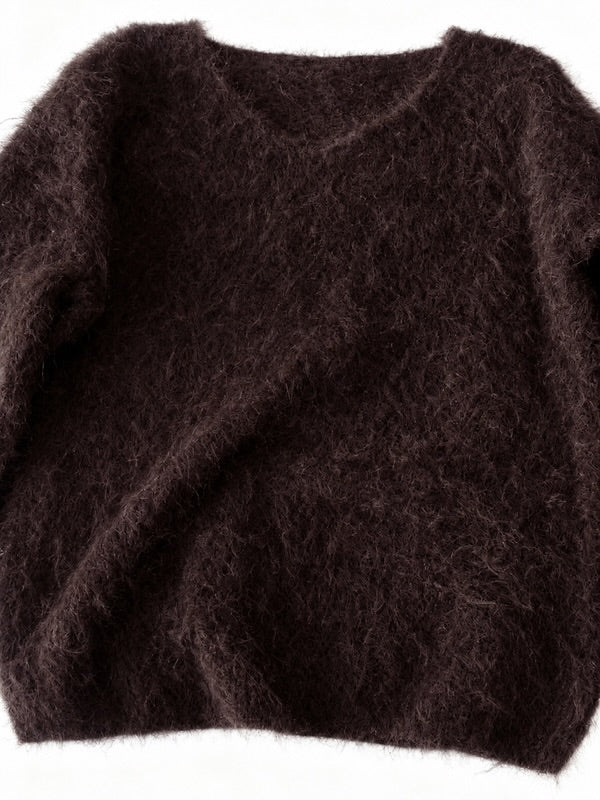 Mohairneule ruskea