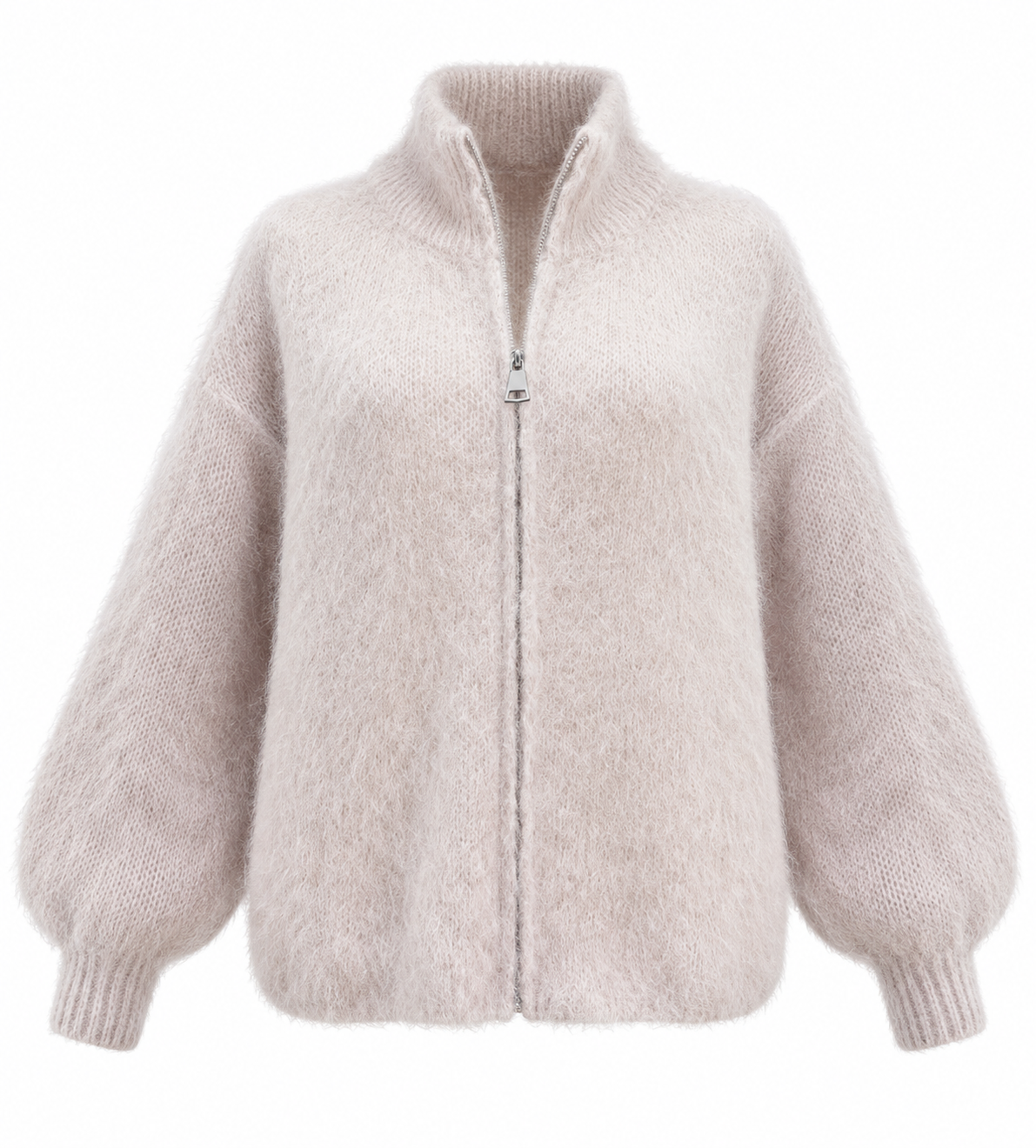 Kid mohair 80 % neuletakki, vaaleanbeige