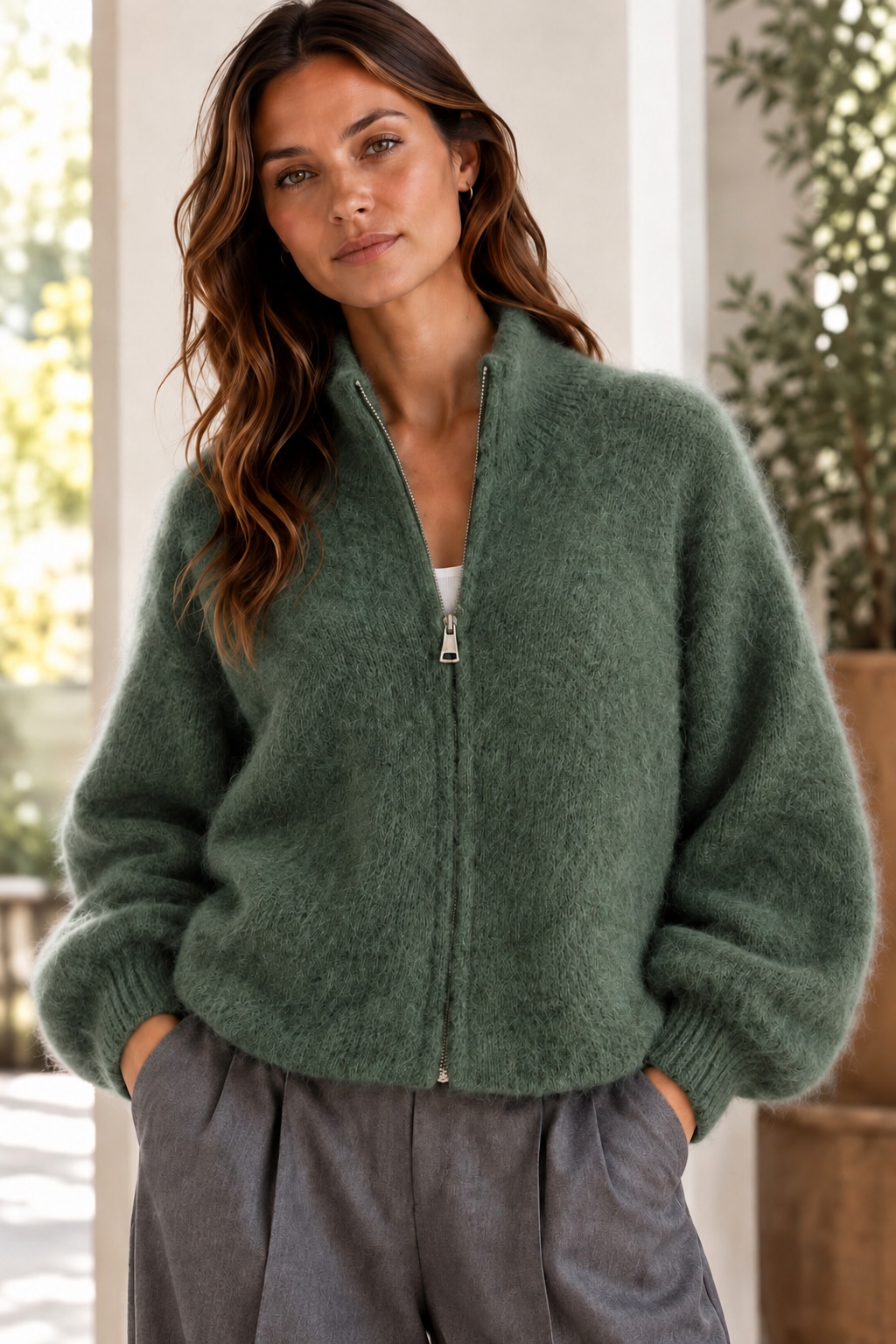 Kid mohair 80 % neuletakki