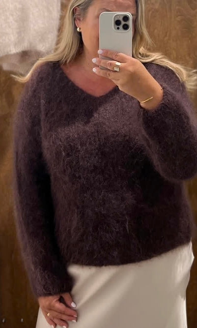 Mohairneule ruskea