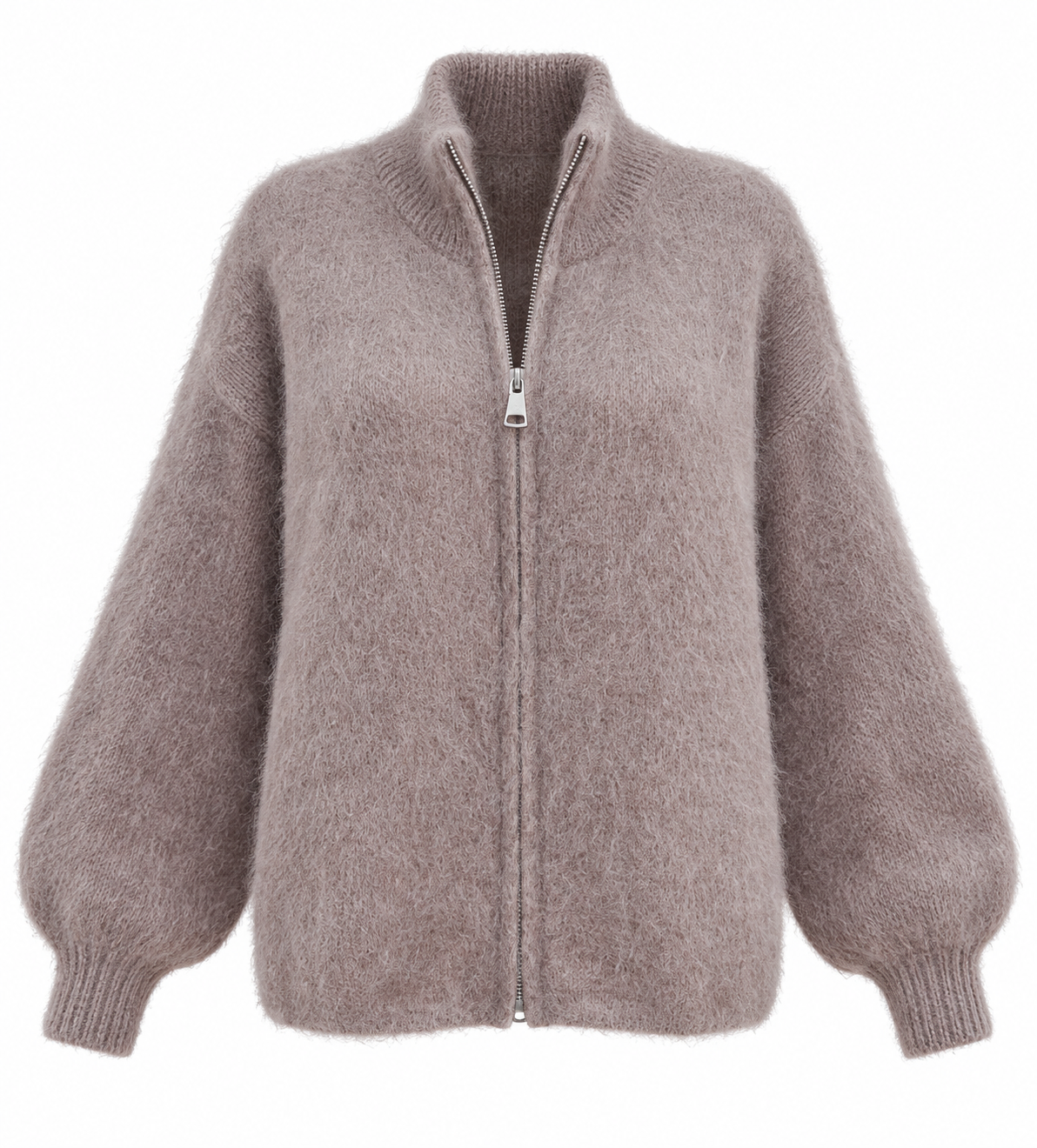 Kid mohair 80 % neuletakki, nutria