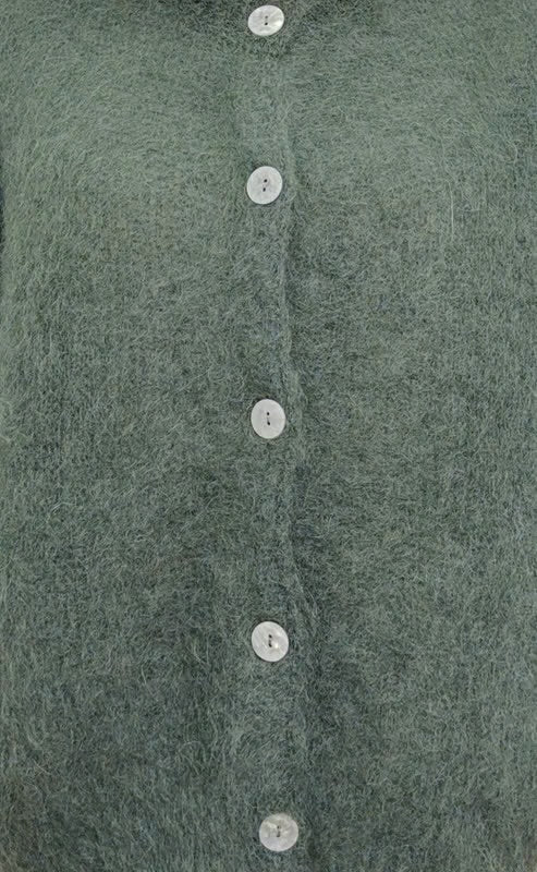 Kid mohair 80% neuletakki, vihreä