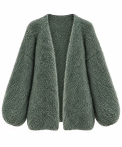 Kid -mohair 81% neuletakki, vihreä