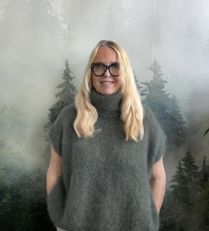 Oversize Kid Mohair Neuleliivi- tummanvihreä